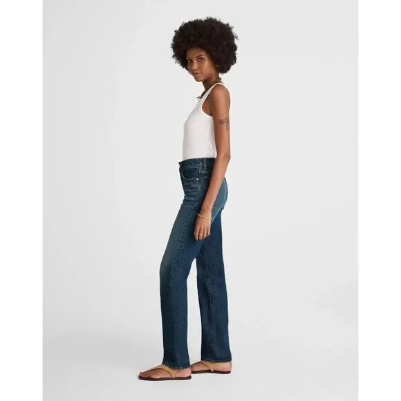 Madewell Longline Straight Jeans Greendale Wash High Rise Size 28 NWT NW251 - Picture 11 of 11